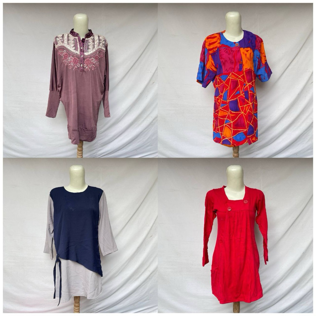 (Katalog 29) Tunik Kaos Premium Wanita Lengan Panjang Tunik Kaos Jumbo Tunik Kaos Premium Atasan Kao