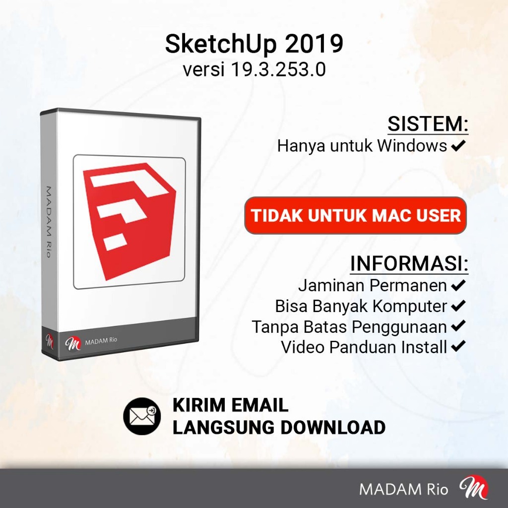(Hanya Untuk Win) SketchUp 2019 Atau SketchUp Pro 2019 Tidak Ada Batas Penggunaan