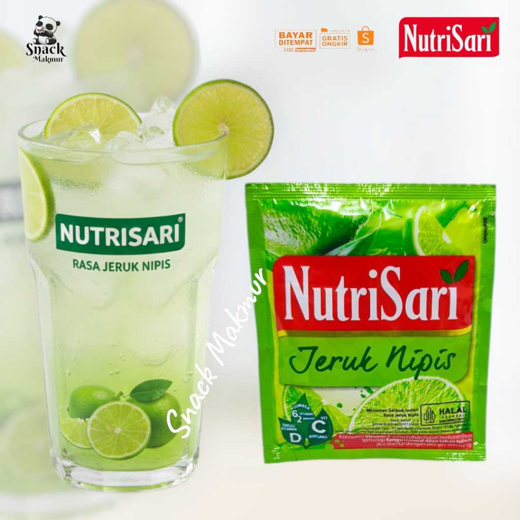 NUTRISARI MINUMAN ES SEGAR RASA JERUK NIPIS ( VITAMIN C ) 1 RENCENG 10 PCS