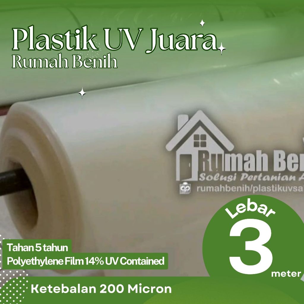 Plastik UV Juara Lebar 3 meter 200 micron