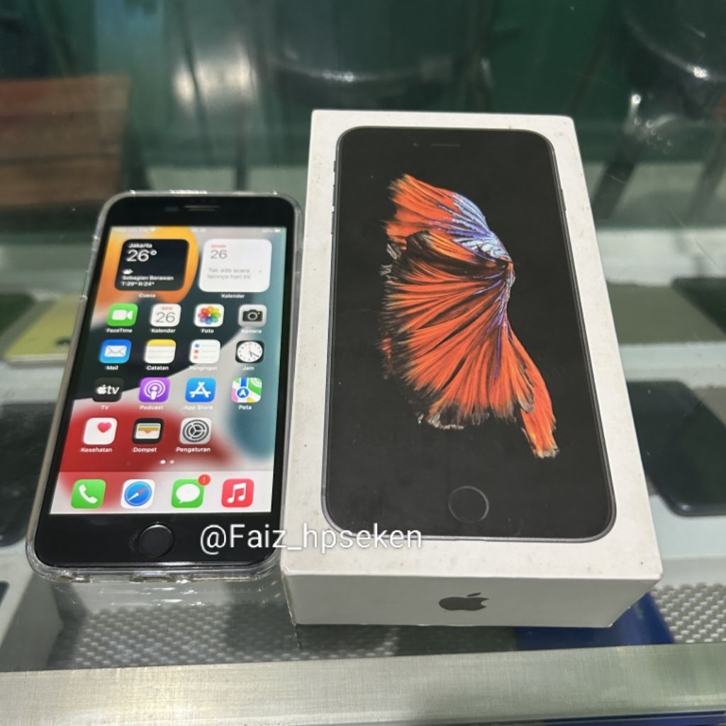 iPhone 6S Plus 32 iBox Fullset Sinyal Permanen Second Bekas Normal Siap Pakai
