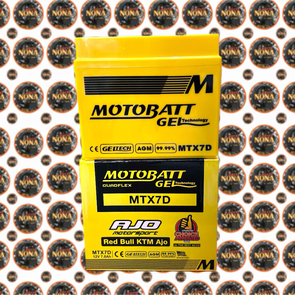 (Original Motobatt) MTX7D 12V 7AH Aki Motor Honda Tiger 2000 Tiger Revo Yamaha Scorpio Scorpio Z Nou