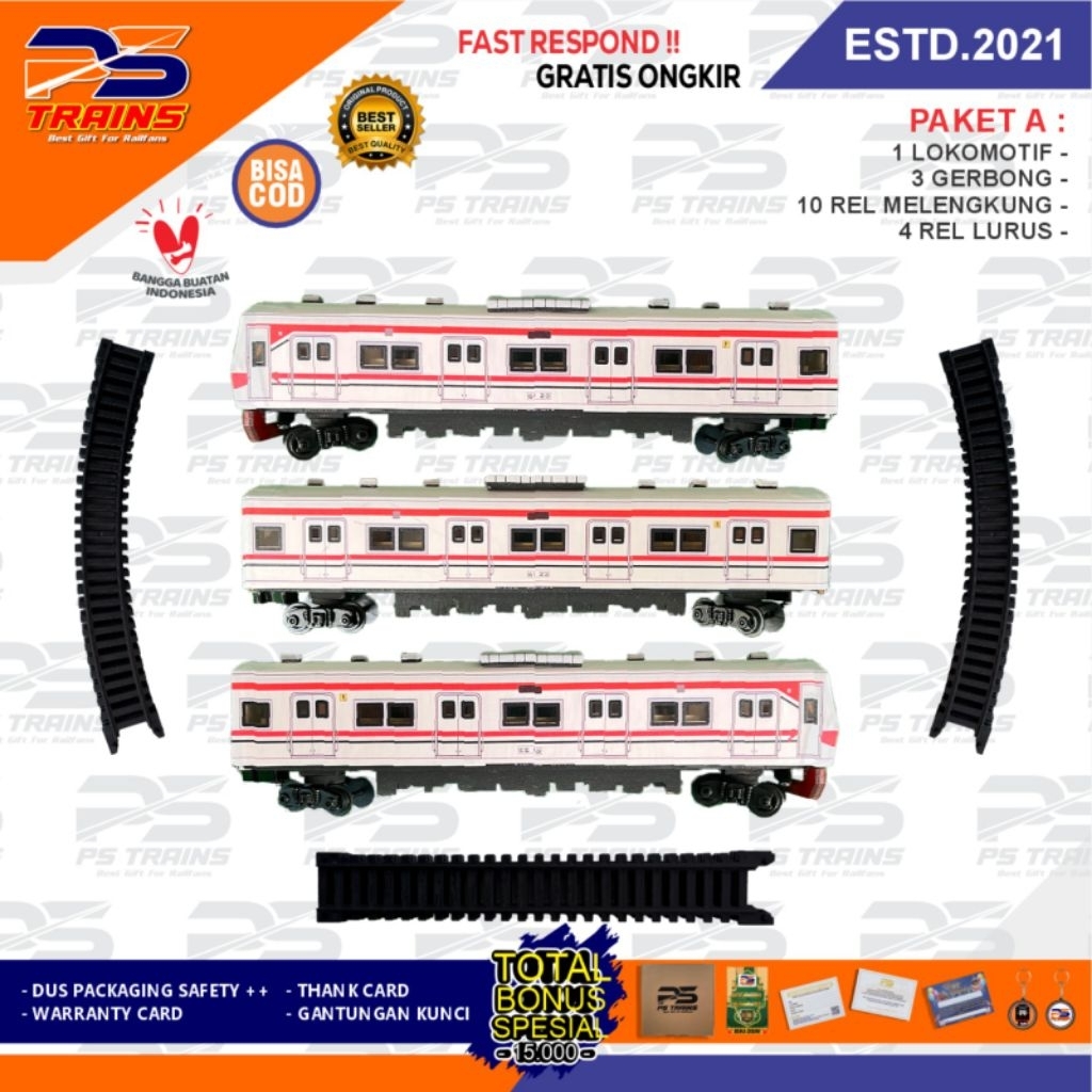 [ TANPA MESIN ] MINIATUR KERETA COMMUTER LINE (KRL) TM 6123
