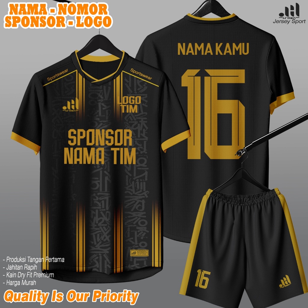 Jersey Setelan Dewasa Custom Nama Nomor logo sponsor baju Bola pria wanita Futsal printing olaharaga