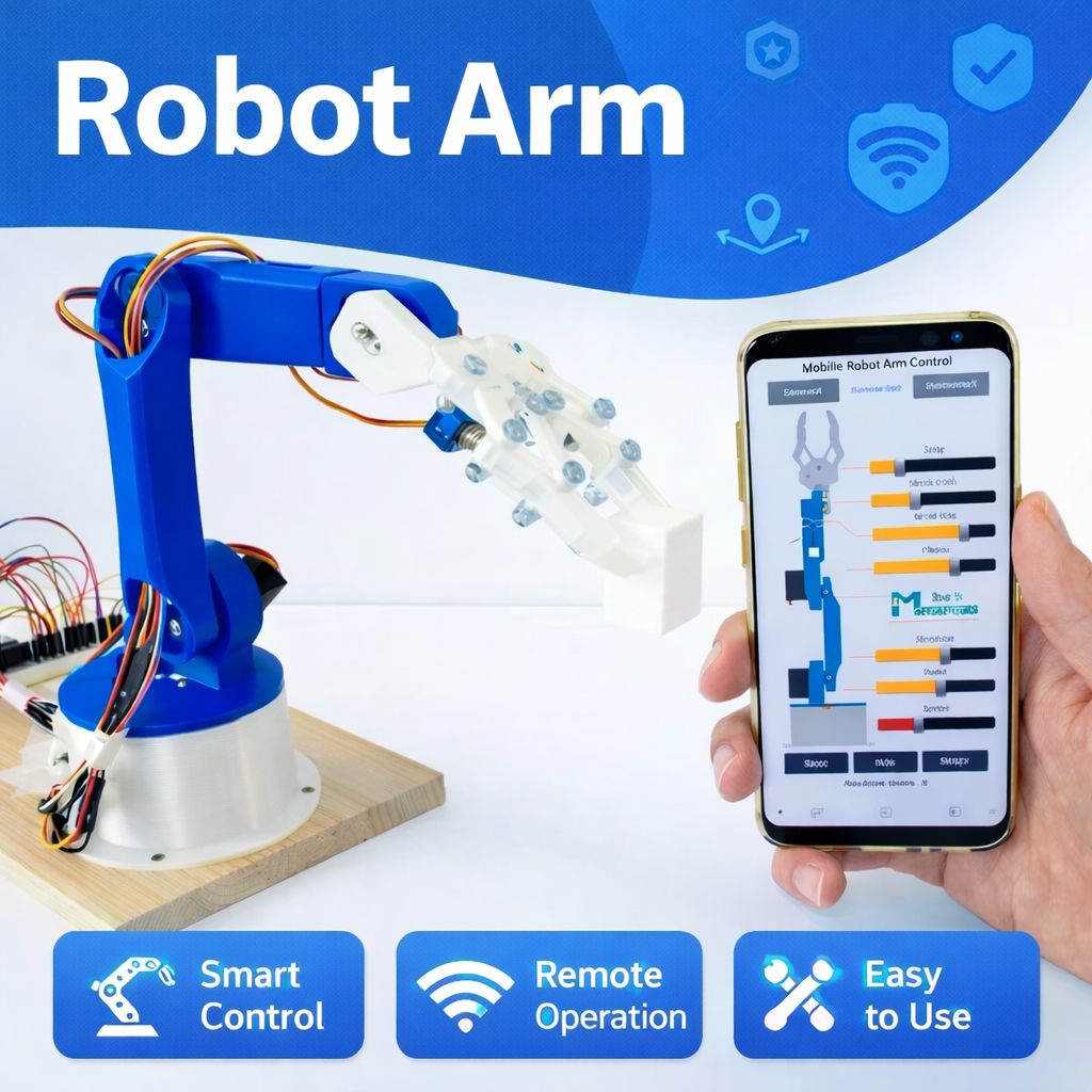 ROBOT ARM 6  DOF KENDALI SMARTPHONE