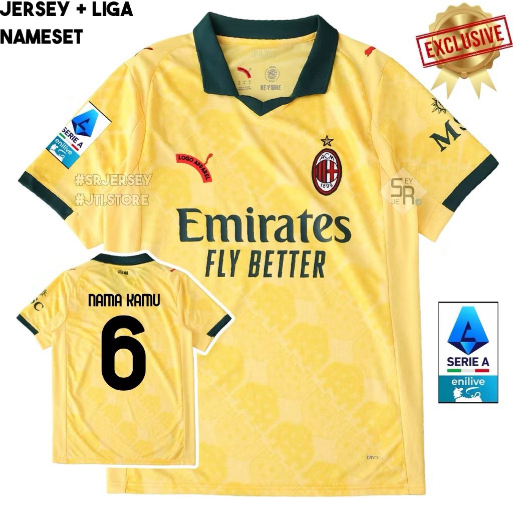 Jersey Ac Milan Third 2025 2026 - Jersey Milan 3RD Grade Original