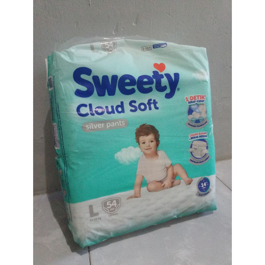 Popok Celana Sweety Silver Pants  L54 exp 2029