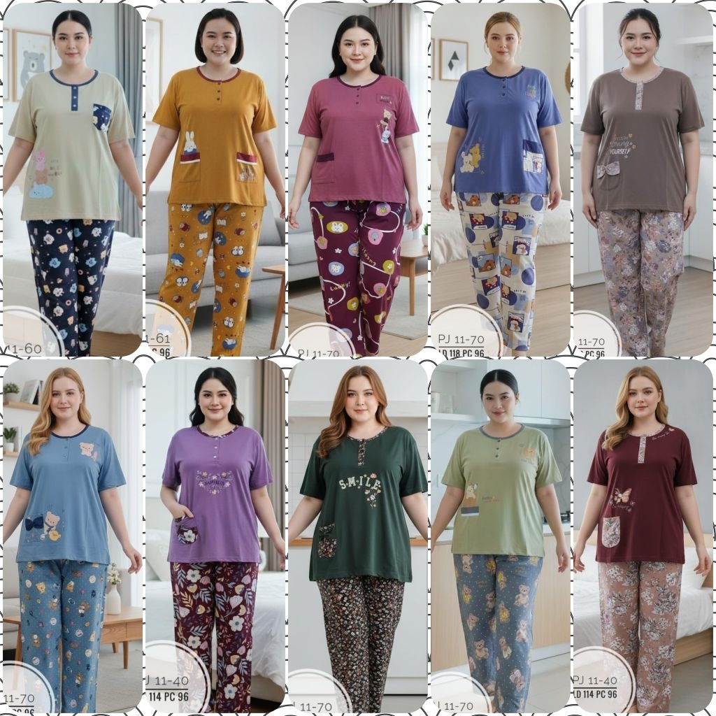 babydoll jumbo pendek panjang dan babydoll kulot jumbo anne claire