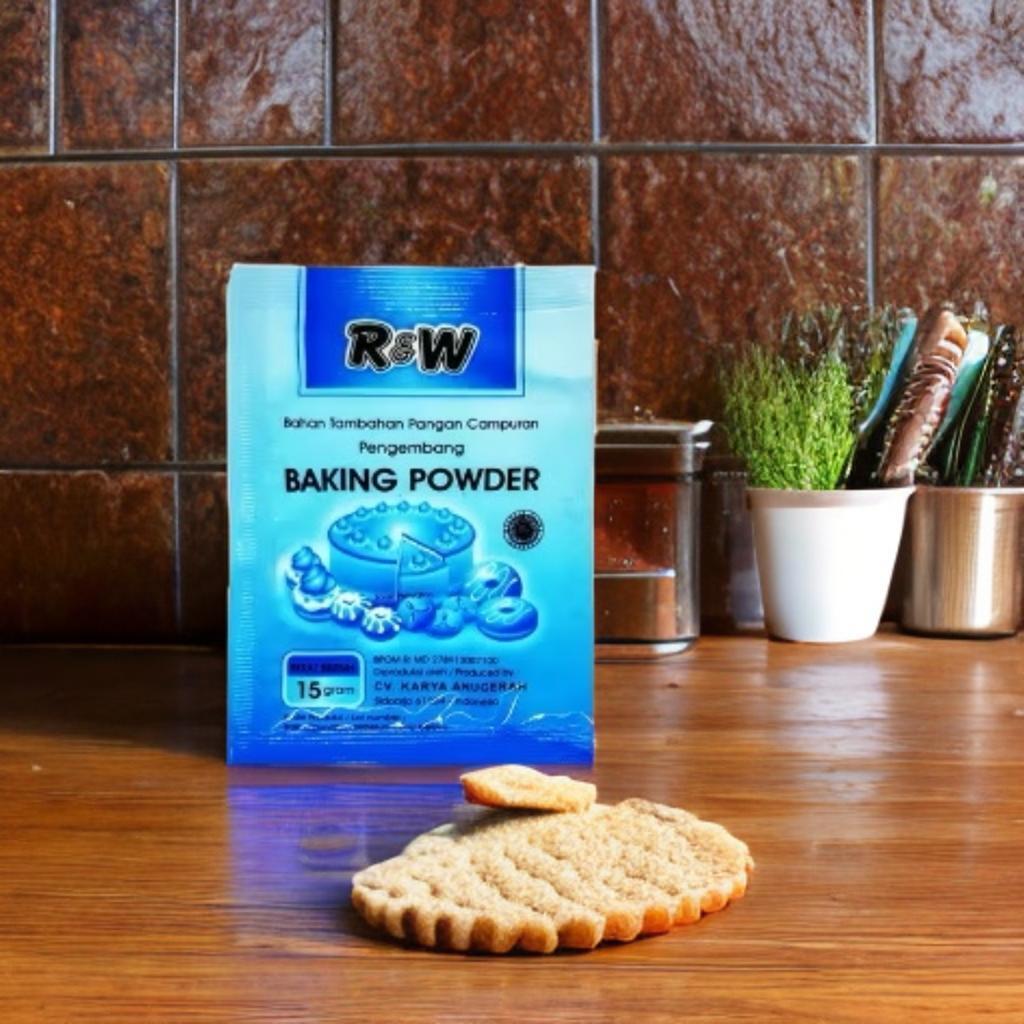 Baking Powder 1sachet 15gr Pengembang Kue Rajawali R&W RW Biru Double Acting