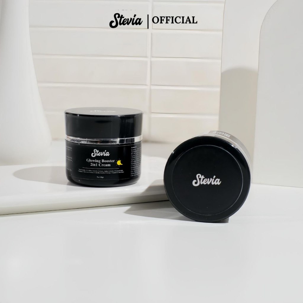 STEVIA - 2in1 Glowing Cream Original 10gr BPOM - Cream 2in1 Pemutih Wajah BPOM