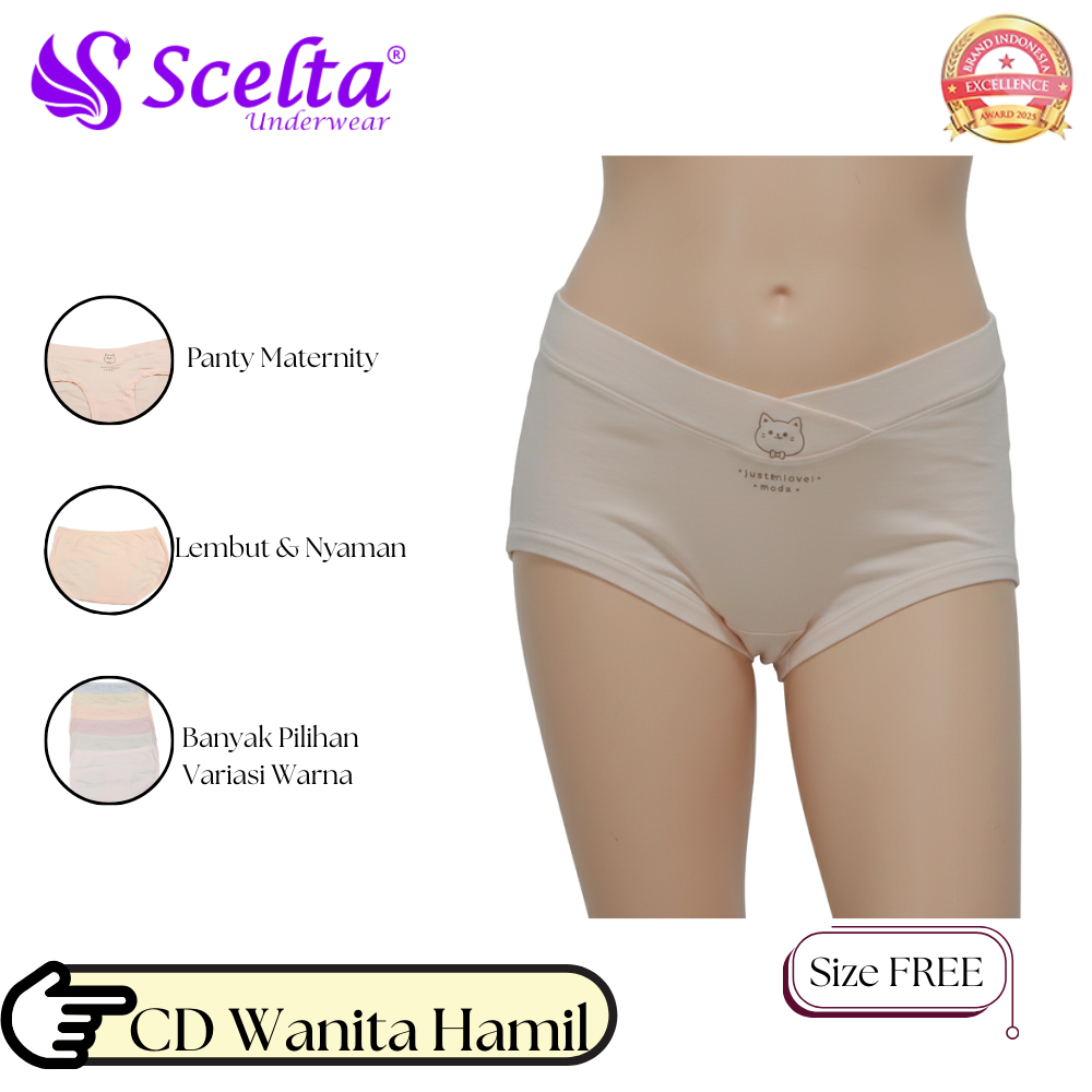 Scelta - Celana Dalam Ibu Hamil Maternity Elastis Nyaman Size Free | CD SC H PB1256