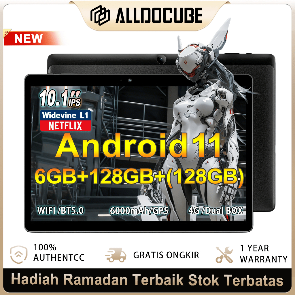 ALLDOCUBE Iplay 20P 6GB+128GB 10.1 Inch Layar Full HD IPS 4G LTE & WiFi 5 Dual Band MediaTek Helio P