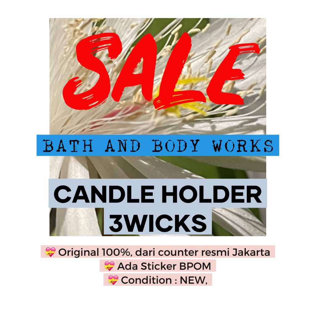 BBW CANDLE HOLDER 3WICK CANDLE (SIZE BESAR)