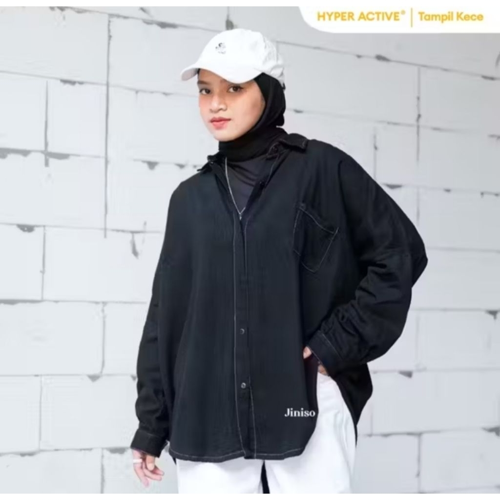 Preloved Kemeja oversize Jiniso denim