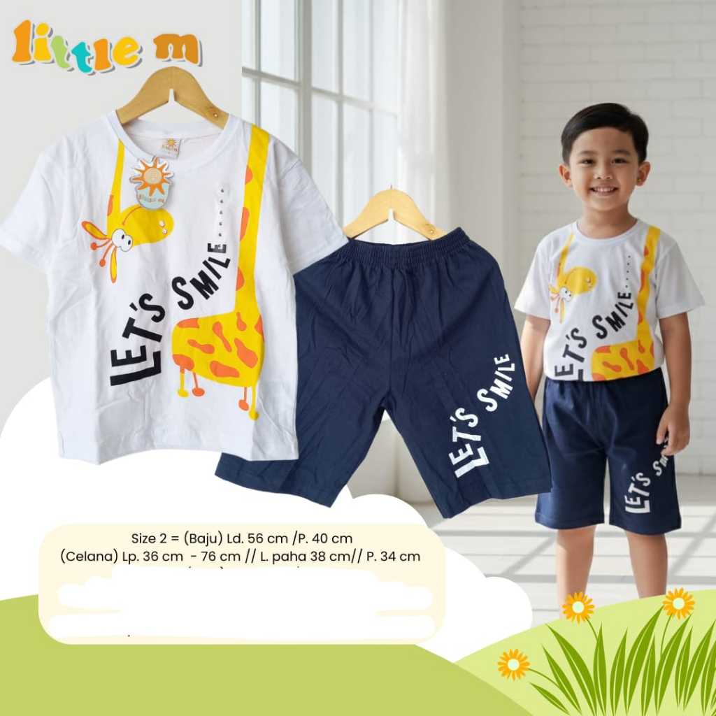 Setelan Little M / SETELAN KAOS CELANA ANAK BRANDED BOY
