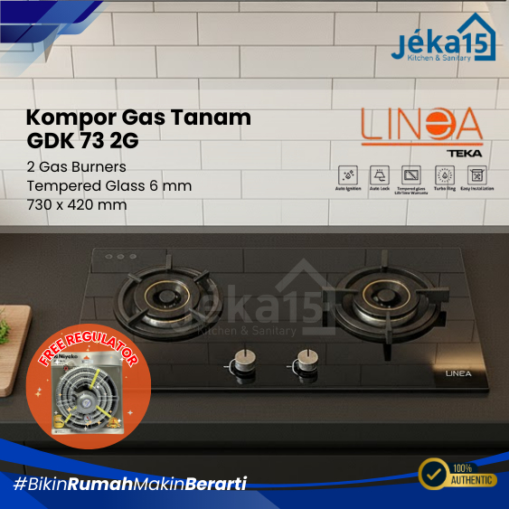 JEKA15 - TEKA Linea GDK 73 2G Kompor Gas Tanam 2 Tungku