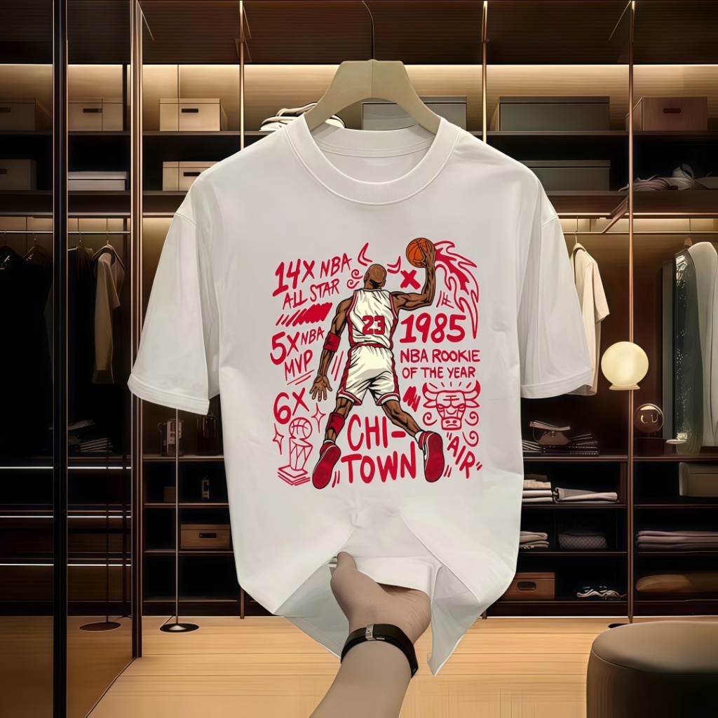 COD  Kaos Pria OOPD Baru Motif Legenda Bola Basket Viral di Instagram Oversize Nyaman