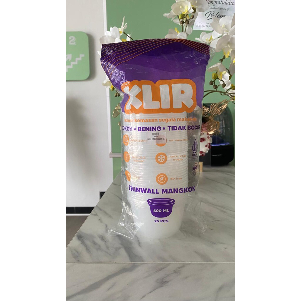 thinwall Klir mangkok 500ml