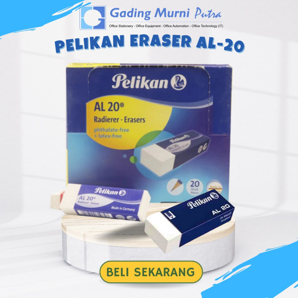 PENGHAPUS PELIKAN ERASER AL-20 PENGHAPUS PENSIL BESAR PUTIH