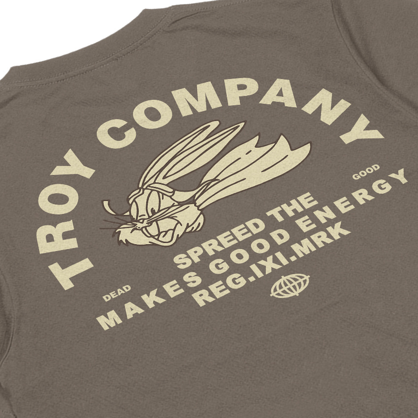 Troy Company Tshirt Maple Brown Bugs Bunny - Kaos Lengan Pendek Kaos Coklat Maple MTD 2721