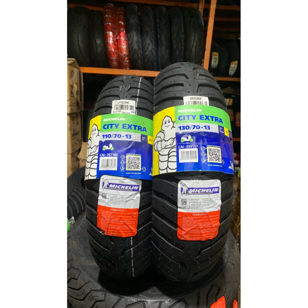 BAN LUAR MICHELIN CITY EXTRA (110/70-13) & (130/70-13) TUBELESS.
