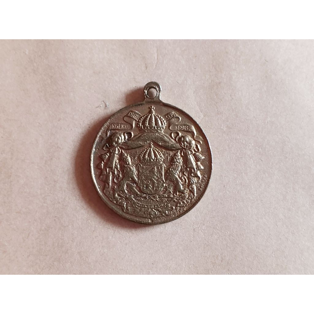 Koin Kuno Belanda Medali peresmian Wilhelmina 1898