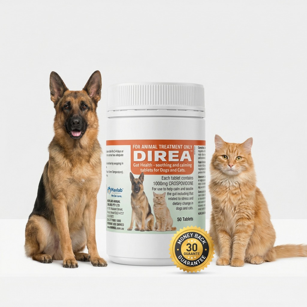 DIREA Obat Diare Kucing Anjing Anti Keracunan Mencret Crospovidone Tablet