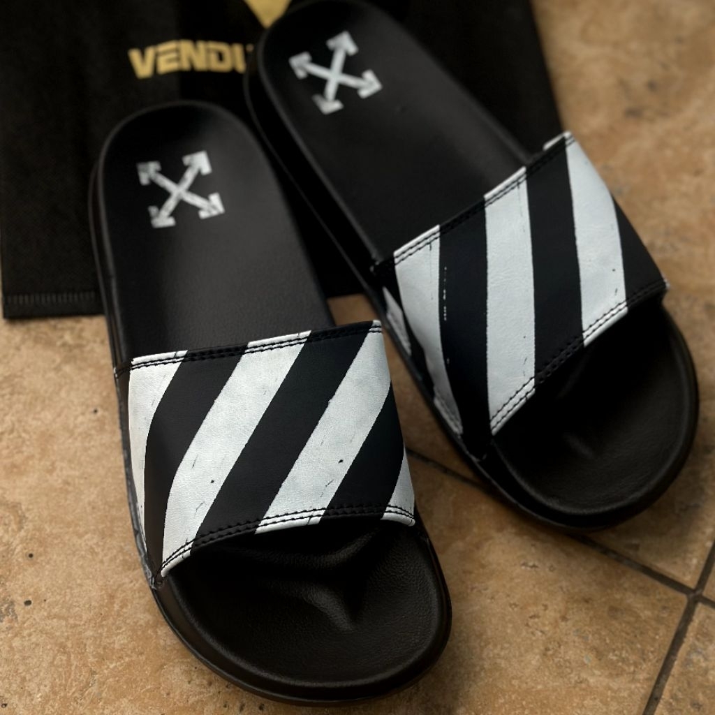 Sandal Off-white Slides Sandal Pria Murah Sandal Off-white Premium Sandal Slop pria import