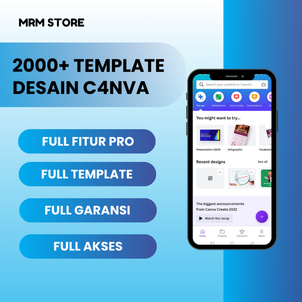Template Canva Siap Langsung Pakai| Upgrade Akun Sendiri |2000+ Tempalate Premium