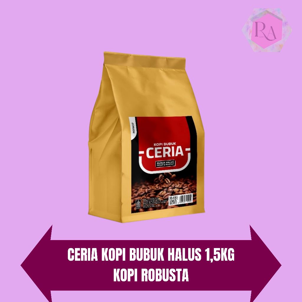 KOPI BUBUK CERIA 1,5kg / KOPI BUBUK CERIA INDRACO / KOPI BUBUK HALUS