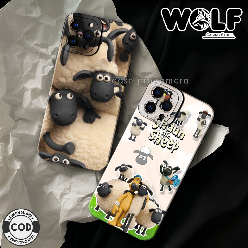 Softcase Procamera *ShaunThe Sheep* Softcase Silicon Full Protection Untuk  Iphone samsung xiaomi re