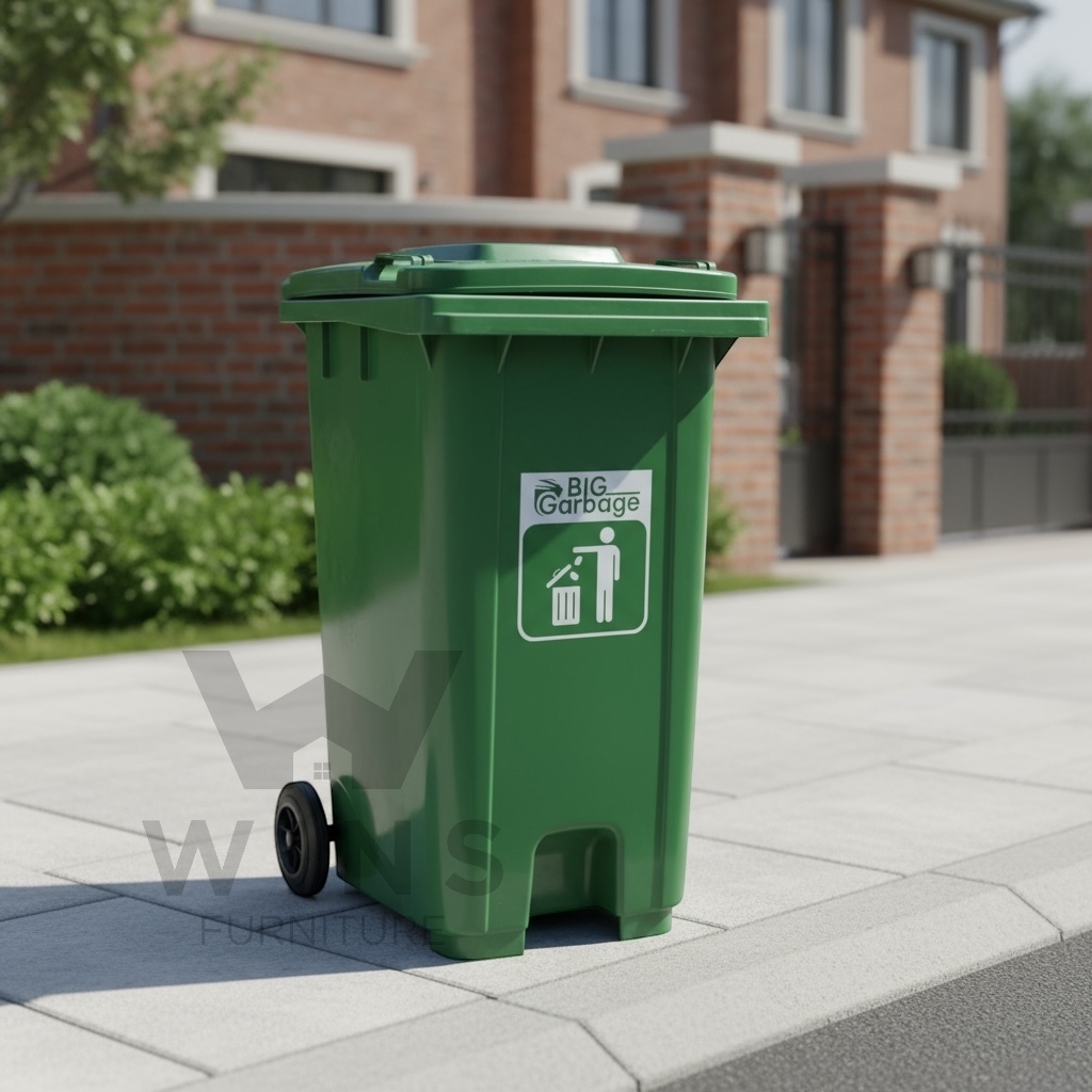 Wins Tong Sampah Plastik 120 L / Bak Sampah Besar Kantor / Rumah / Sekolah / Industrial Napolly Dan