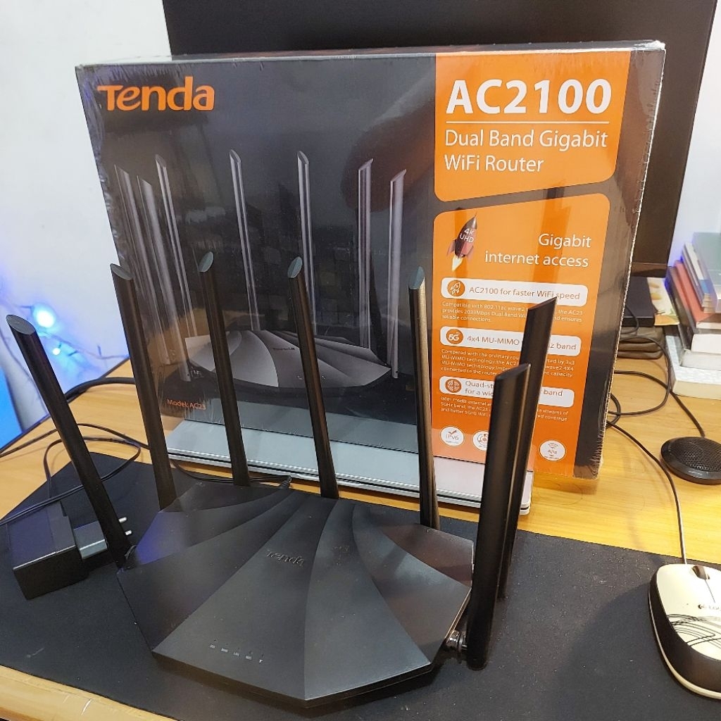 Router Tenda AC 23 Dual Band 7 Antena MU-MIMO Gigabit AC2100