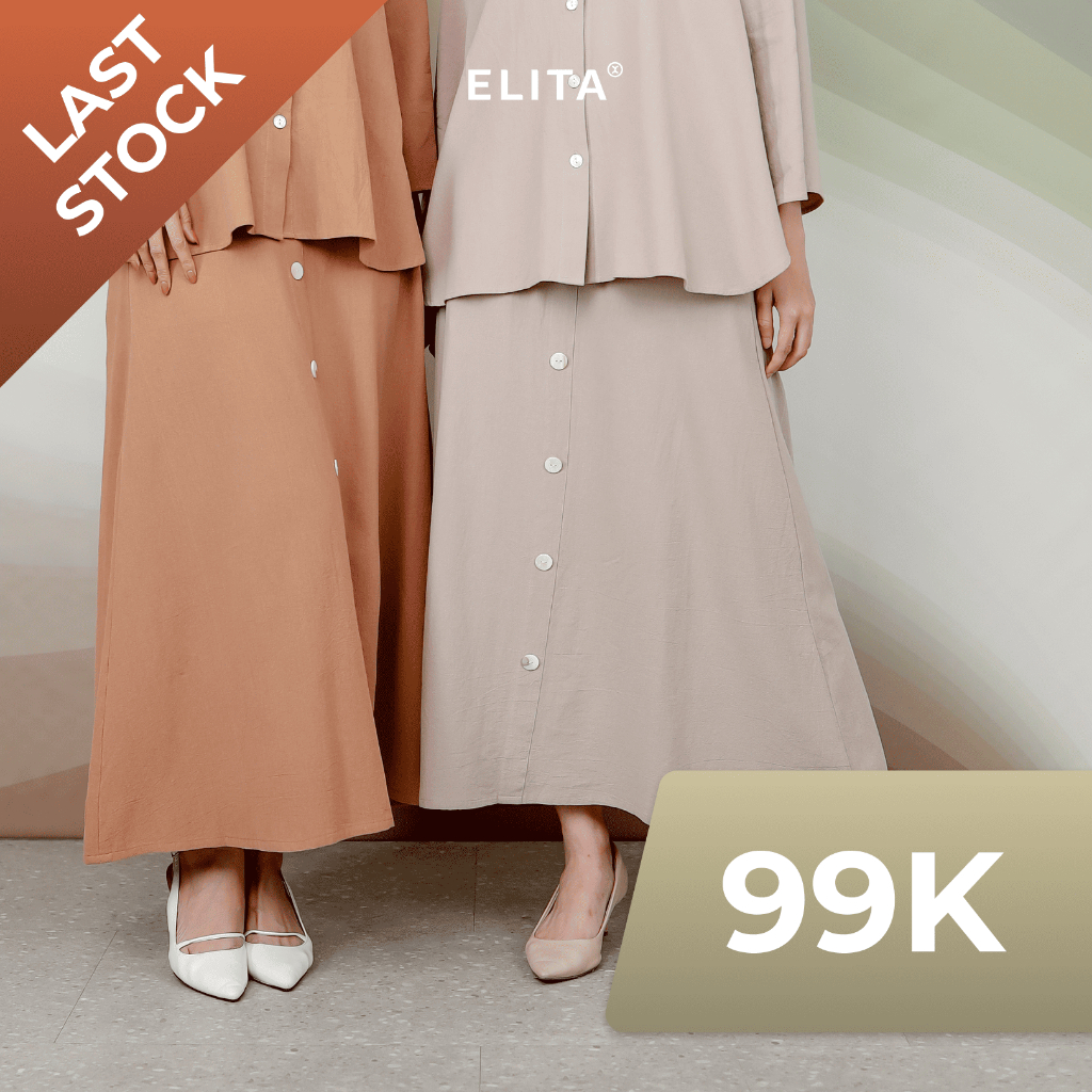 ELITA UMA Skirt Elita Linen Rok Panjang Rok Linen A Skirt