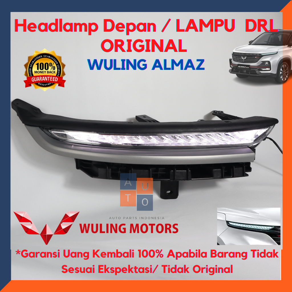 Lampu Drl Atas Wuling Almaz Original SGMW/Lampu Depan DRL Wuling Almaz Original ORIGINAL PART 845062
