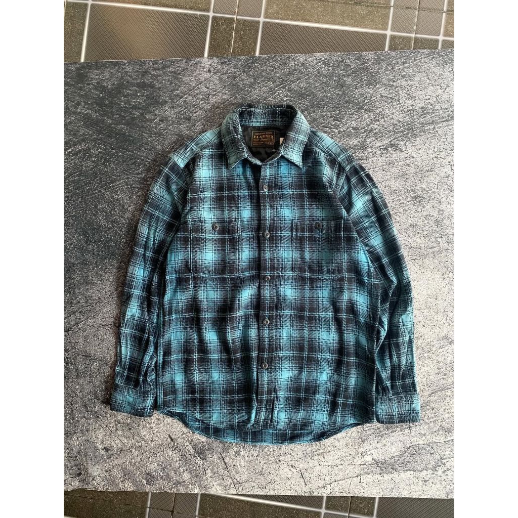 Kemeja outer uniqlo veterano blue soft Authentic
