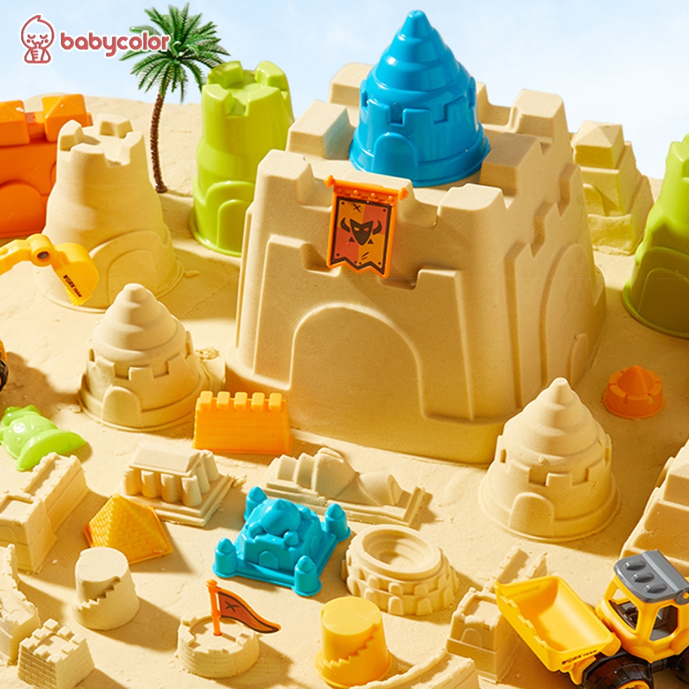 BABYCOLOR Mainan Pasir Ajaib Set Anak 2KG Pasir Mainan Anak Dan Cetakan Magic Sand Pasir Ajaib + Box