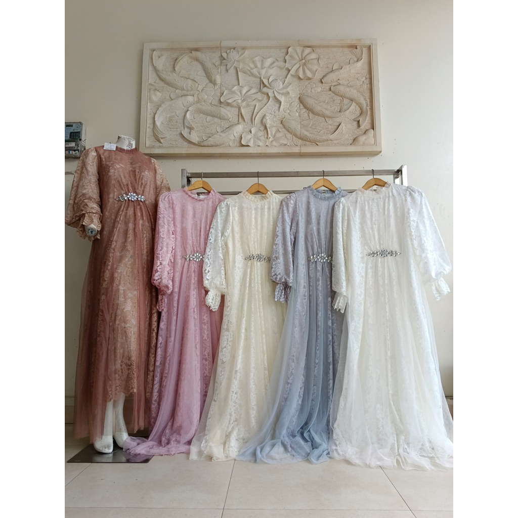 Gamis Brukat Brokat Mewah Edisi Lebaran