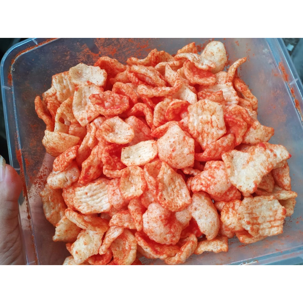 Camilann pedas Krupuk pedas wilco/krupuk kerang pedas gurih.