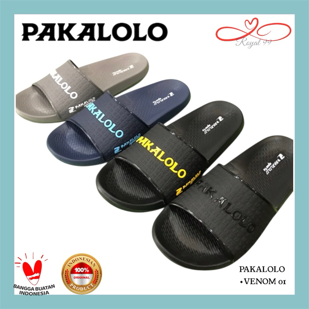 Sandal Pria Pakalolo Venom 01 Lengkap Warna Pakalolo Flash Slop karet