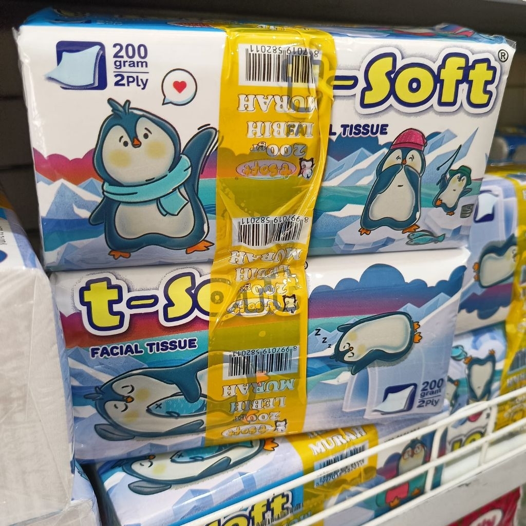 Tisu T-Soft 200Gr Kemasan Hemat Banded 2Pcs