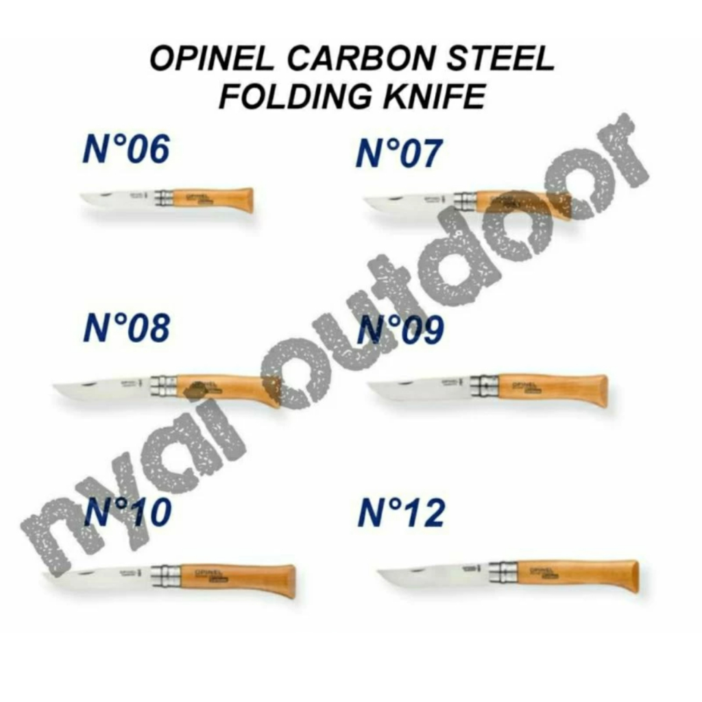 pisau lipat camping opinel carbon steel original folding knife pisau lipat cutter survival