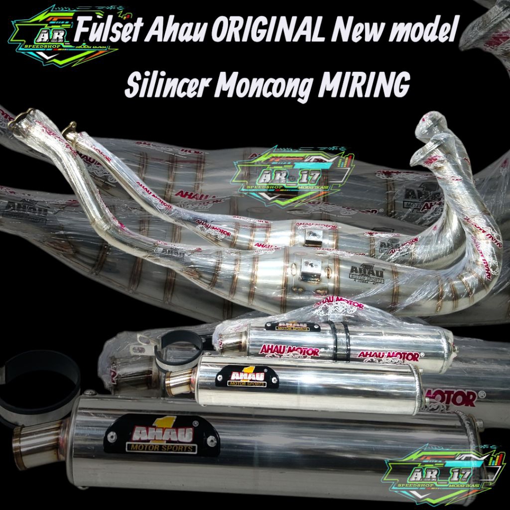 NEW Produck Knalpot AHAU one Ahau1 Racing Original Stainles Moncong Miring Kawasaki Ninja RR R SS ZX