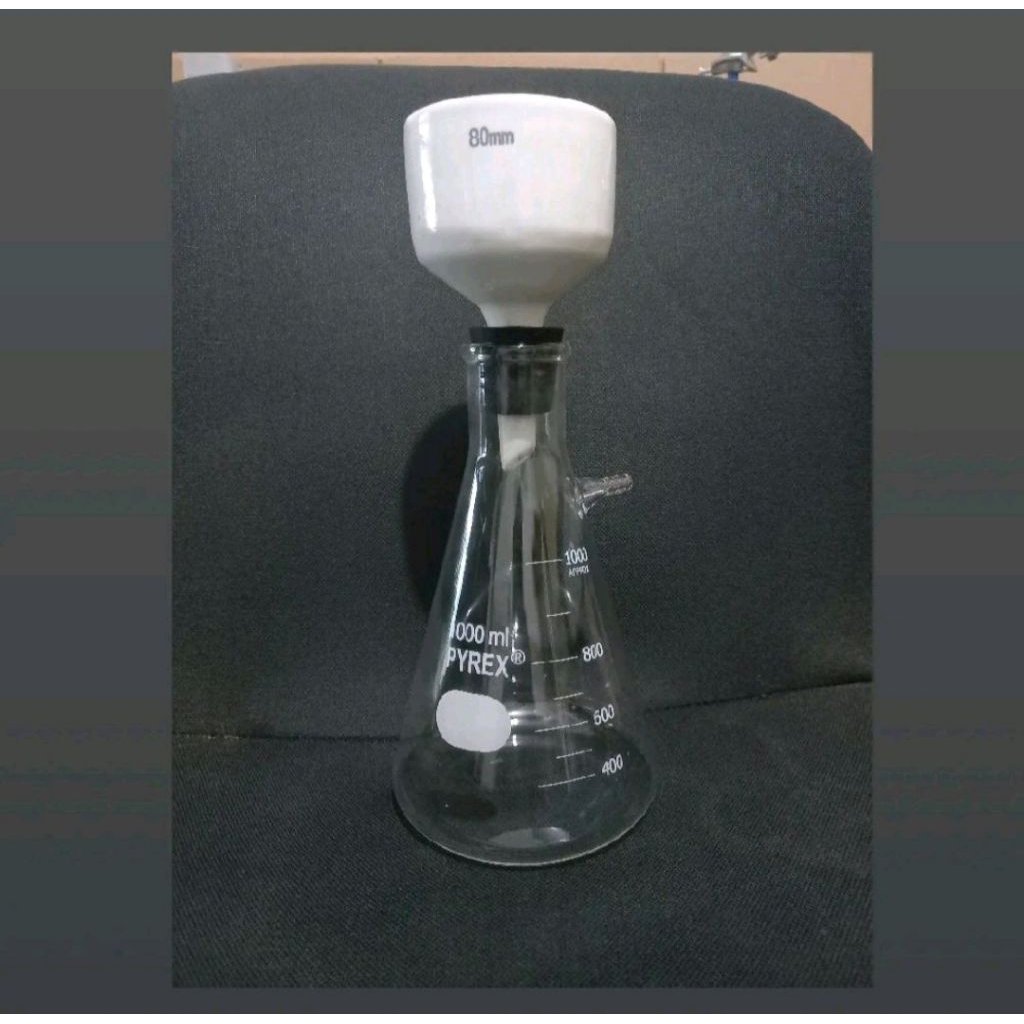 labu filtrasi 1000 ml pyrex with corong buchner