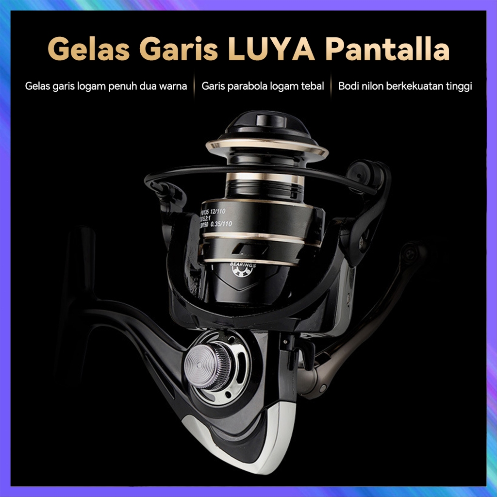 Reel Pancing Metal Deukio 2000-7000 WARNA HITAM katrol pancing full besi reel pancing reel pancing f