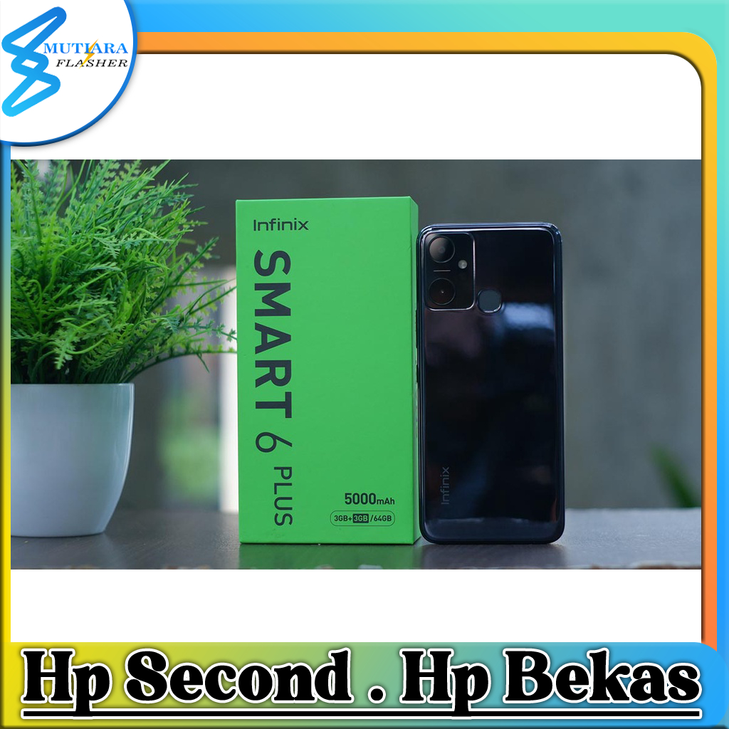 Infinix Smart 6 Plus Ram 3GB + Extended Ram 3GB Rom 64GB Bekas Original Flasher Store