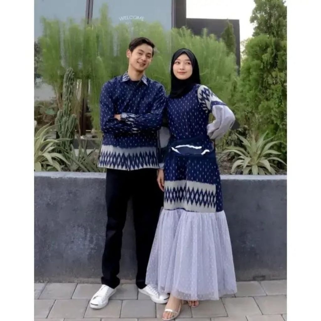 SHAFIRA NAVY COUPLE TENUN - BAJU TENUN COUPLE - BAJU TENUN - COUPLE TENUN