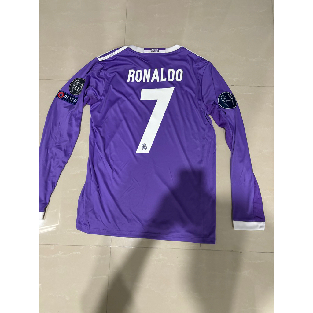 Real madrid Retro Jersey Ronaldo Nameset Full UCL PATCH