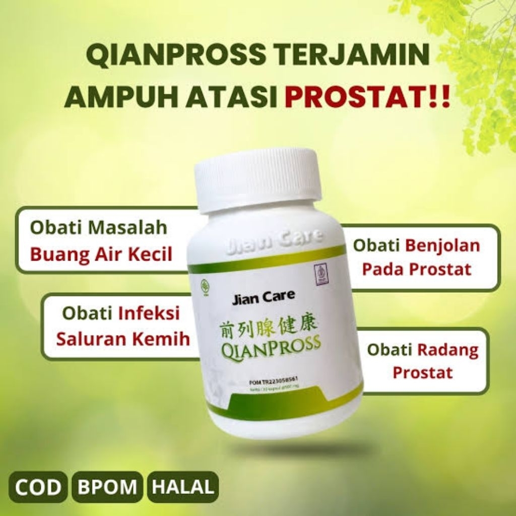 Jiancare Qianpross Obat Sakit Prostat & Kencing Tidak Lancar Original Isi 30 Kapsul