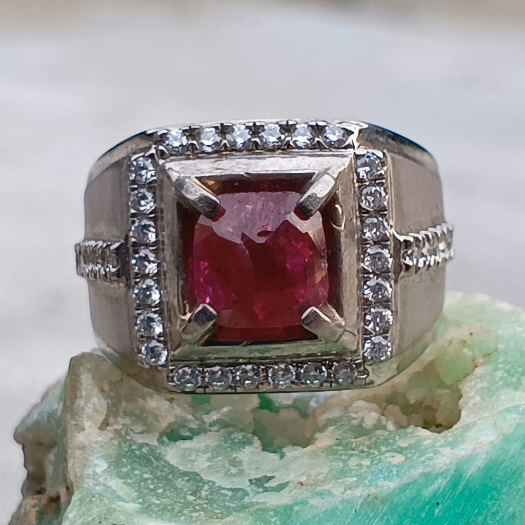 batu red Ruby ring perak sn52